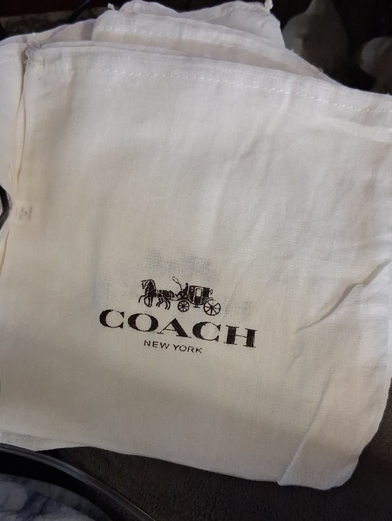 Coach Handbags - Coach White Dust Bag 8x8 with Black Logo 1  NWOT Multiple AVAILABLE